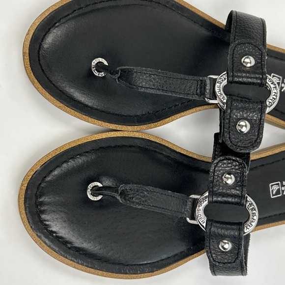 Sperry Top Sider Carolina Leather Sandals Women’s Size 8 Black Thong Flip flops - Picture 3 of 6